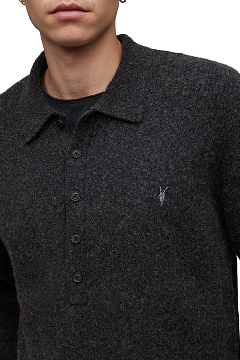 SHAPLEY LS POLO CINDER BLACK MARL 7