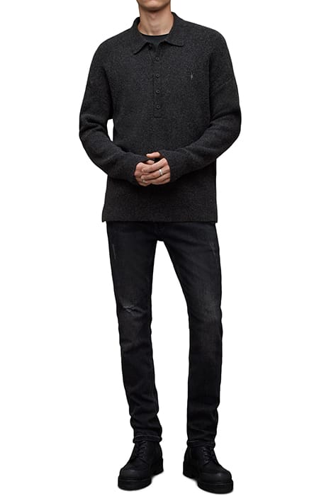 SHAPLEY LS POLO CINDER BLACK MARL 3
