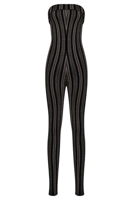 PARIS KNITTED JUMPSUIT — BLACK GOLD 3