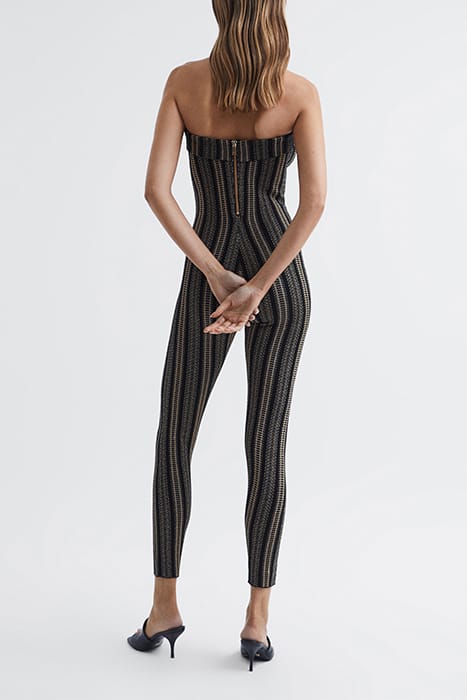 PARIS KNITTED JUMPSUIT — BLACK GOLD 2