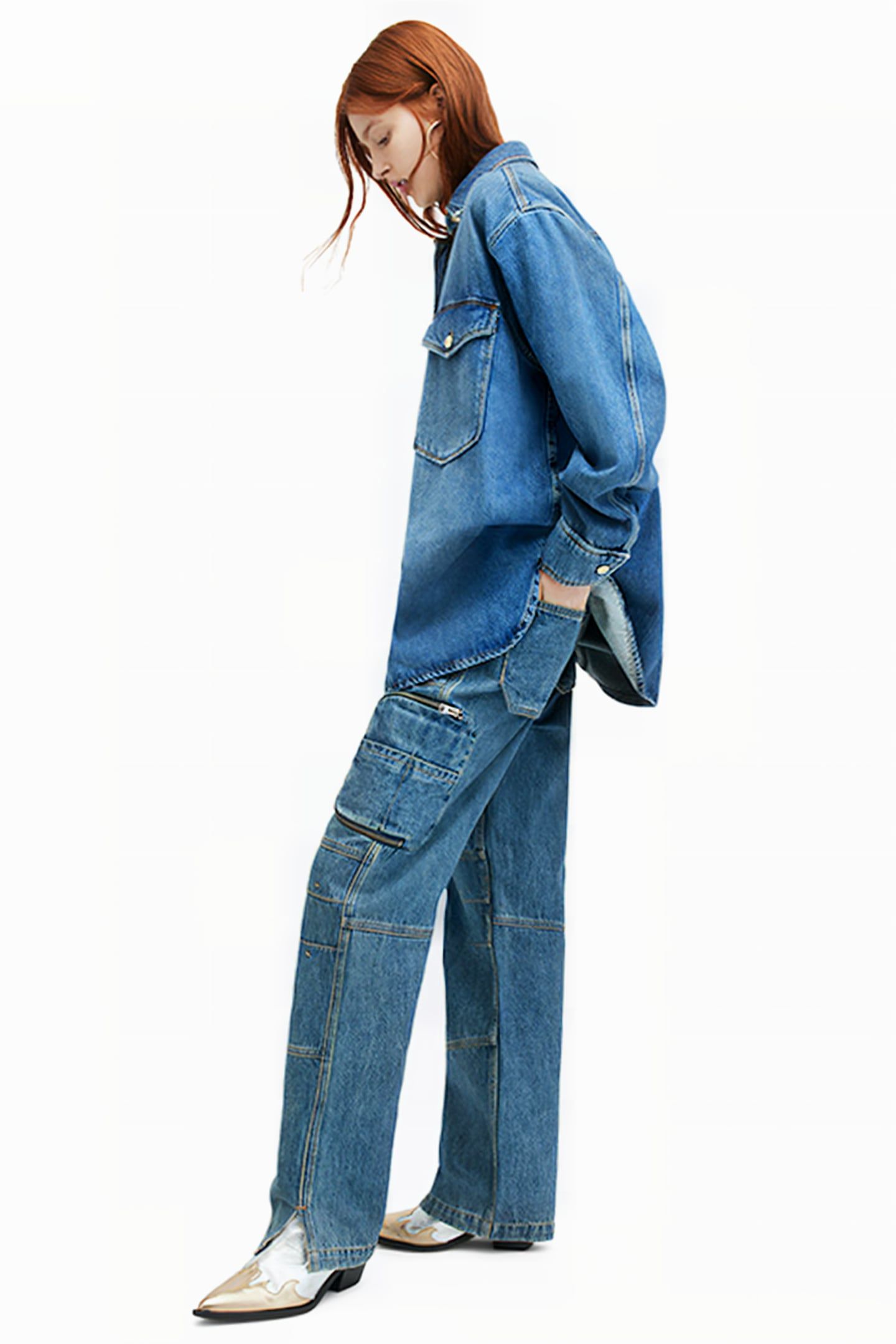 FLORENCE CARGO TROUS VINTAGE INDIGO 5