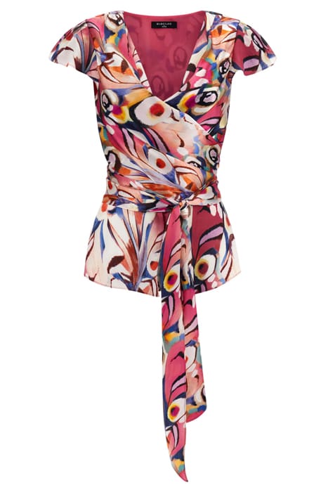 MARCIANO BY GUESS MADELYN TOP WONDERLAND BLOUSE PRINT 1