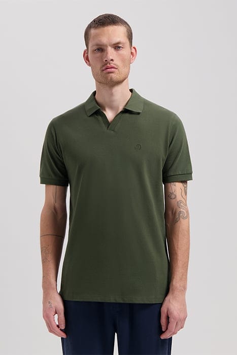 DS-BOWIE V-NECK POLO DARK ARMY 1