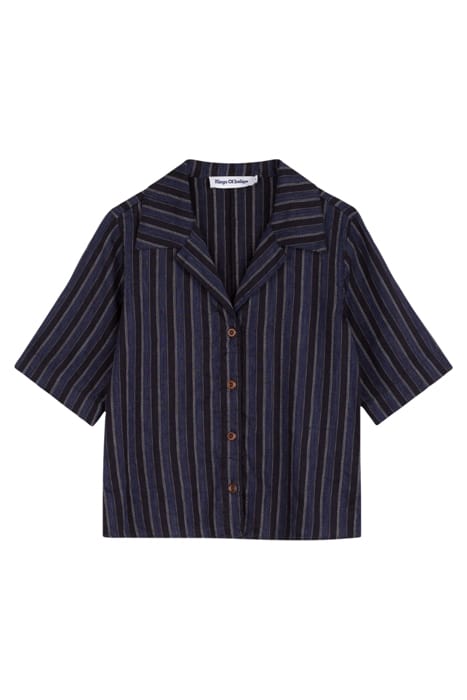 MORRIGAN BLUE LINEN STRIPE 3