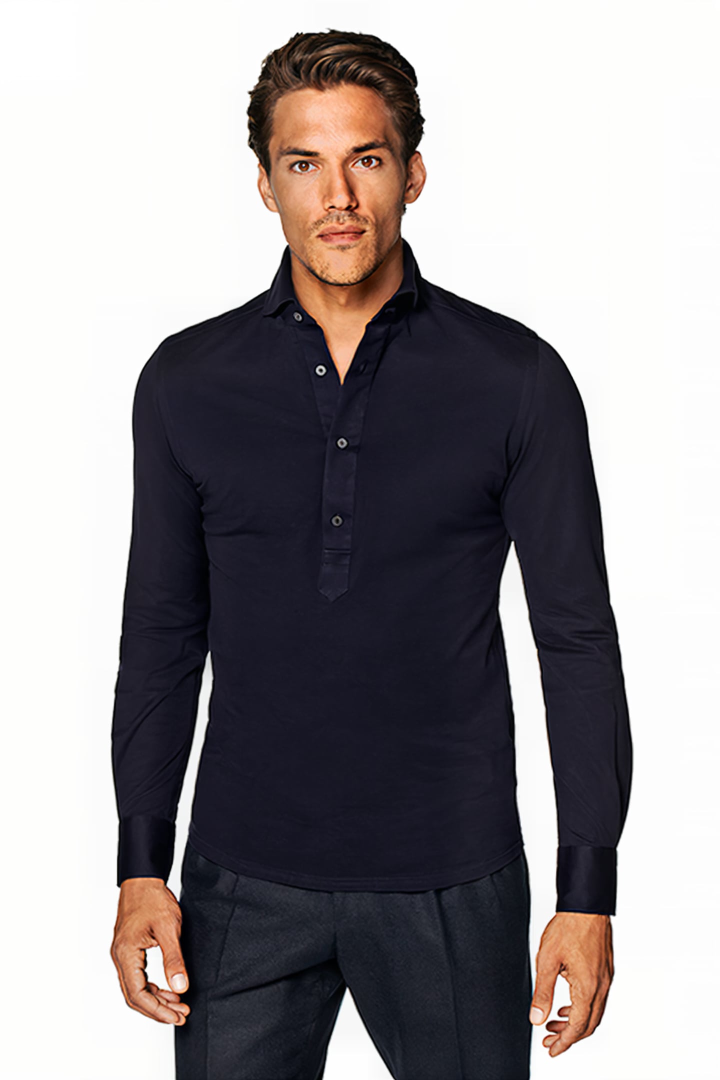 KNITTED NAVY POPOVER NAVY 1