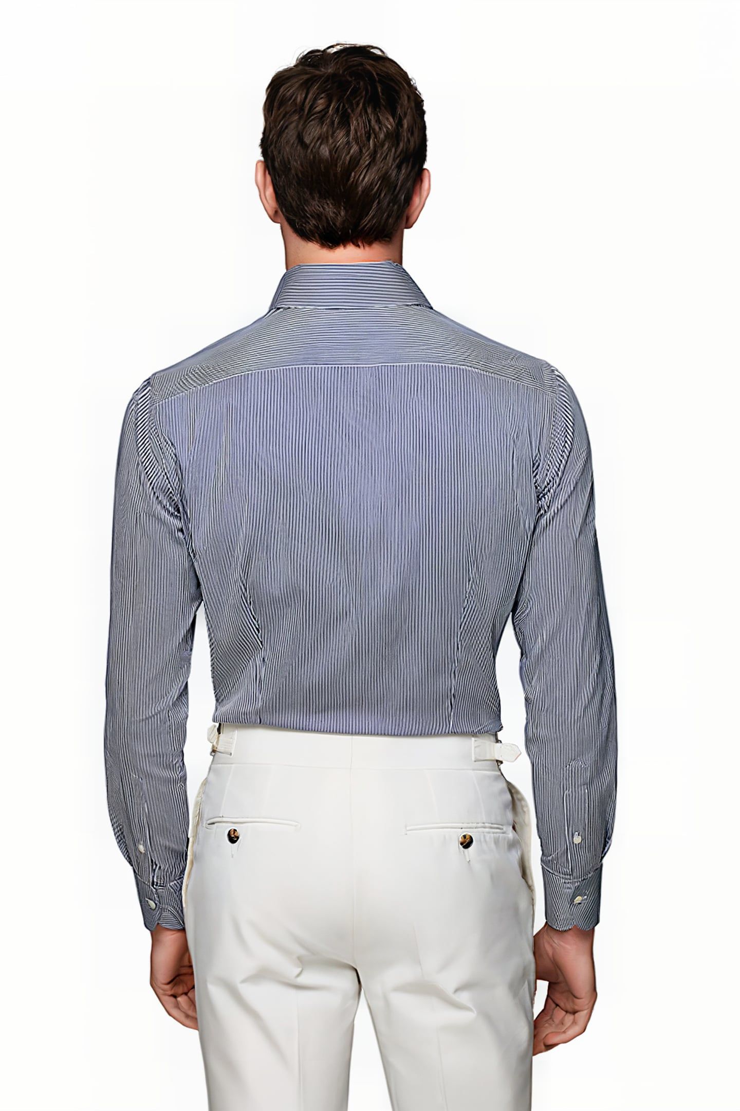 LUXURY STRETCH STRIPE NAVY 2