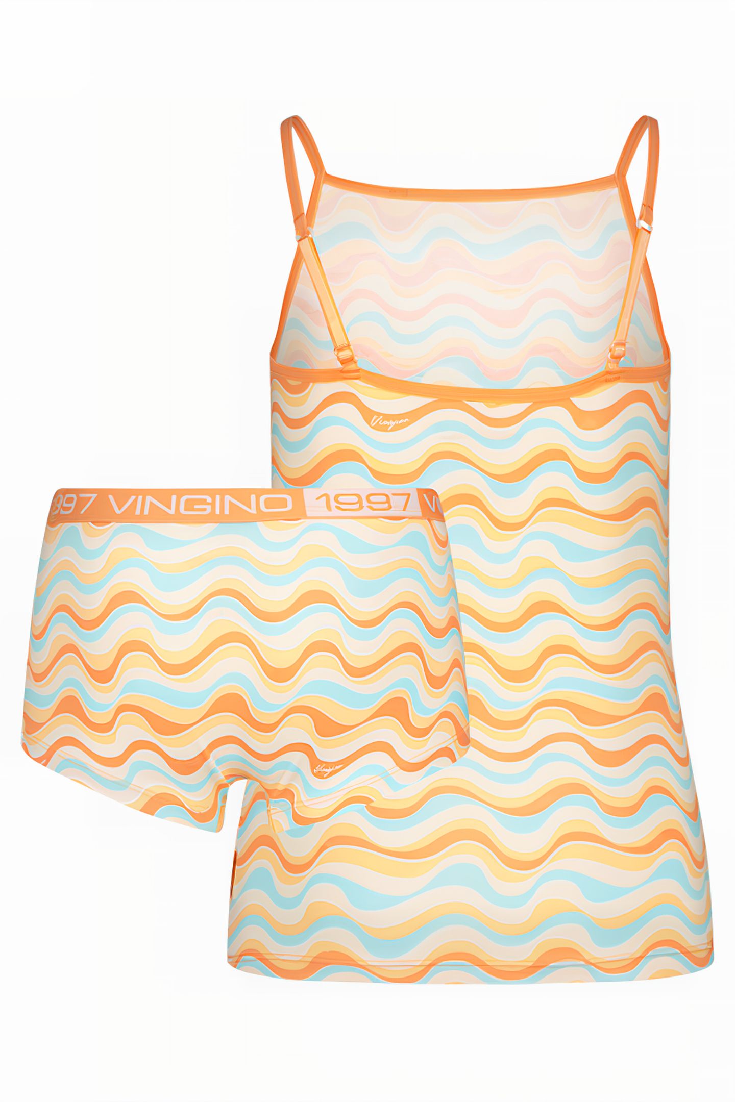 G-SO24-1 ZIGZAG SINGLET SET LIGHT NEON ORANGE 2