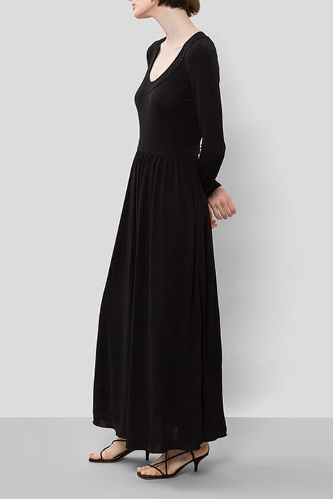 DIANE ANKLE LENGTH JERSEY DRESS BLACK 4
