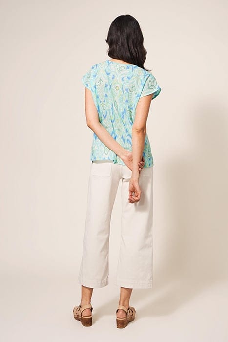RAE  COTTON VEST IVORY PRINTED 3