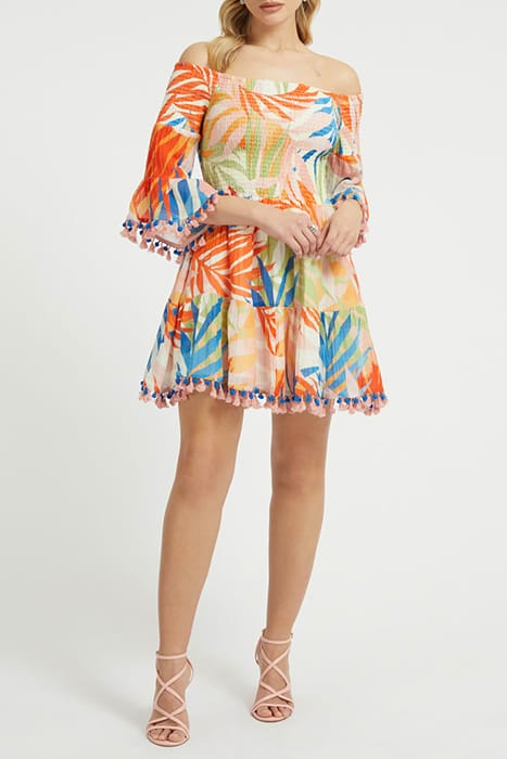 MARCIANO BY GUESS OFF SHLDR CHARLOTTE HAVANA PRINT 3