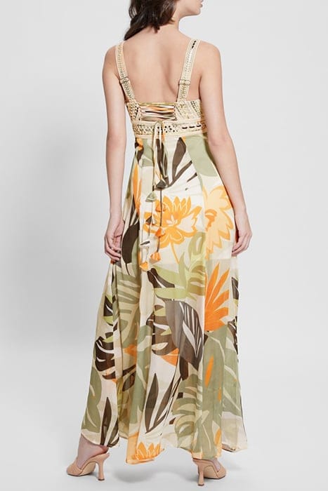 MARCIANO BY GUESS SL SERENA DRESS FOLIAGE FORM PRINT 2