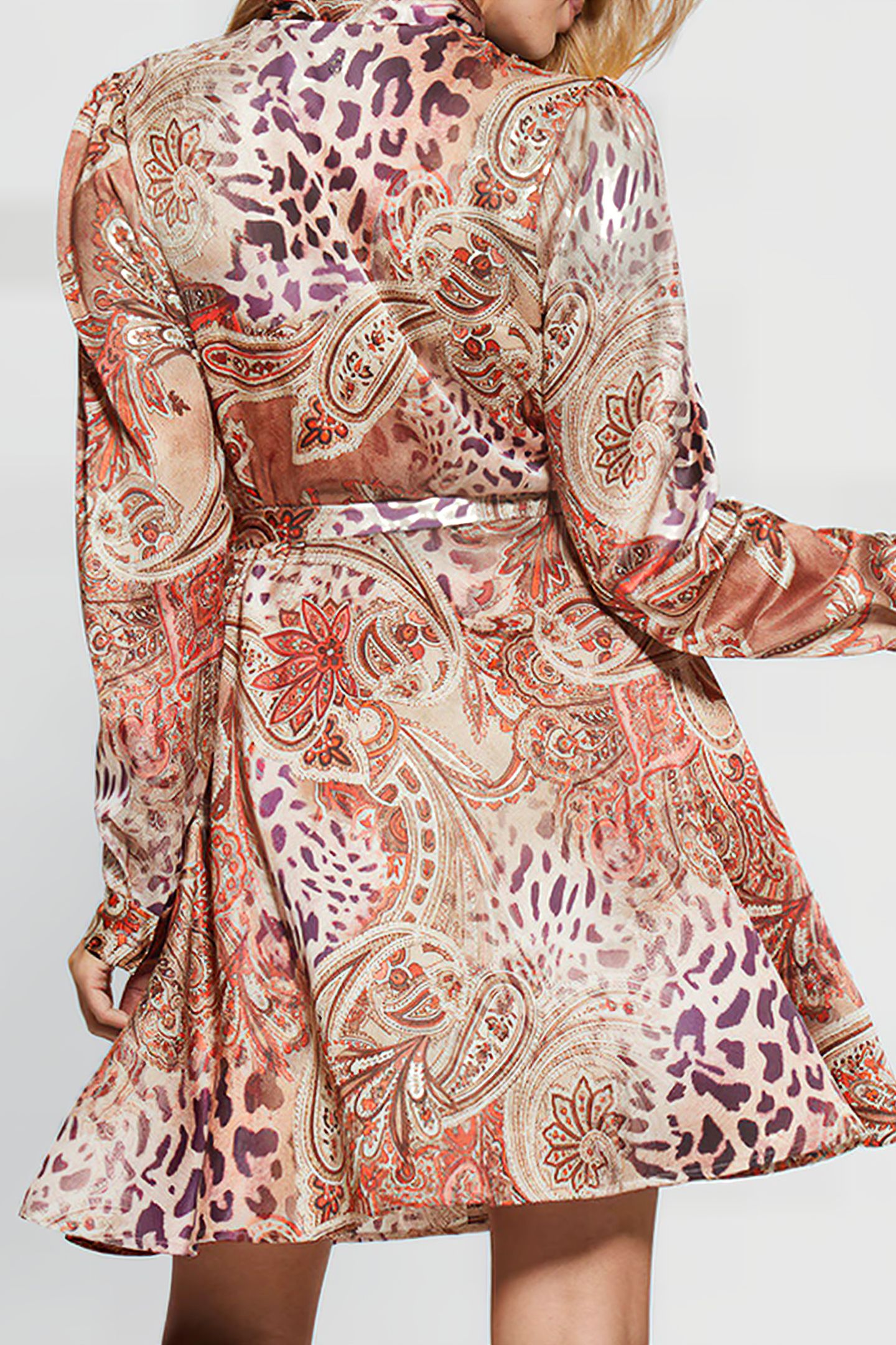 GUESS ECO MIREILLE DRESS RED MULTI PATTERN 2