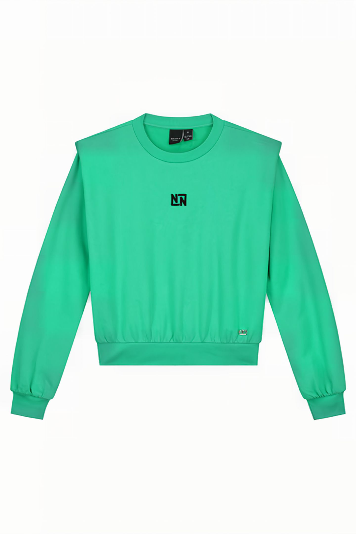 PADDED SHOULDER SWEATER HYPER GREEN 1