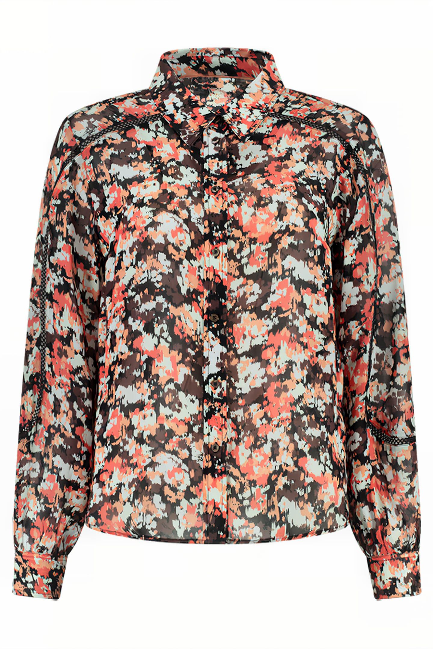ROMA BLOUSE FLOWERFIELD BROWN 1