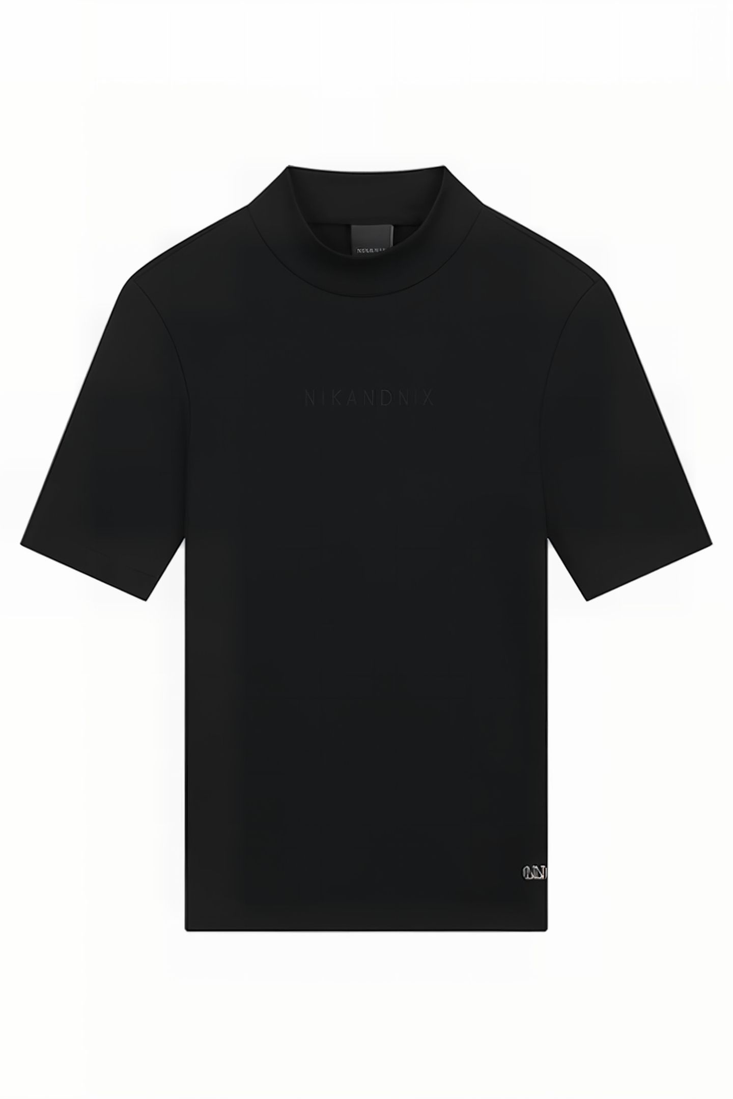 RIB TOP TURTLE NECK BLACK 1