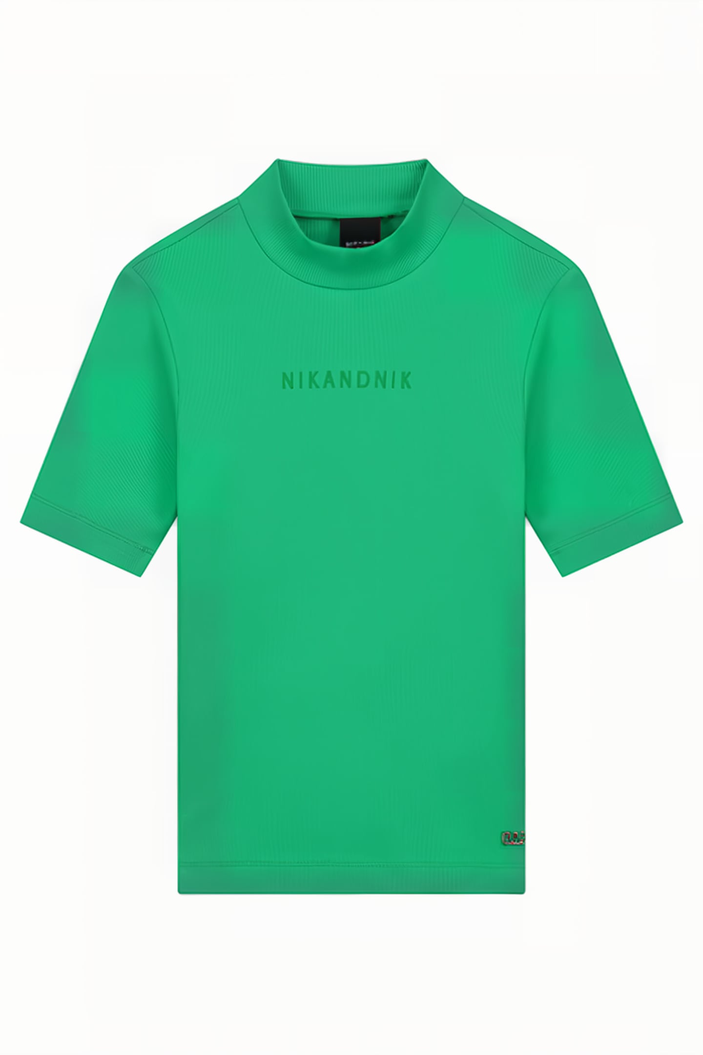 RIB TOP TURTLE NECK HYPER GREEN 1