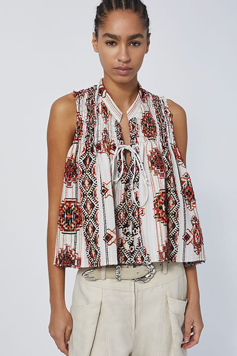 TAVA TANK TOP IN MULTICO ORANGE 1
