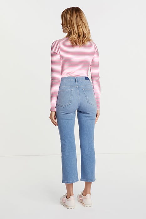 ORGANIC RIB LONGSLEEVE STRIPED PINK POWER 3
