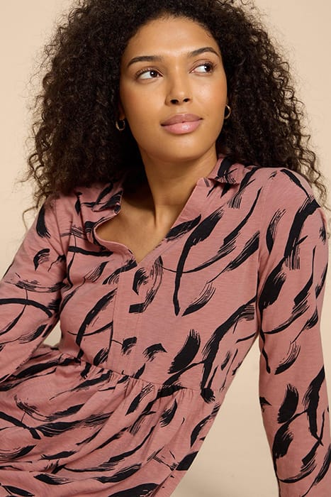 KARINA JERSEY SHIRT DRE PINK PRINTED 4