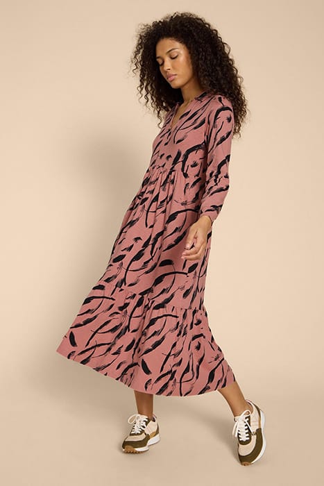 KARINA JERSEY SHIRT DRE PINK PRINTED 2