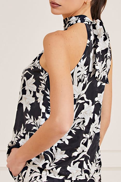 MARCIANO BY GUESS SUNBURST TOP BLACK PRINT 6