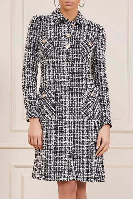MARCIANO BY GUESS MEGAN COAT CHECK BLACK AND WHIT 1
