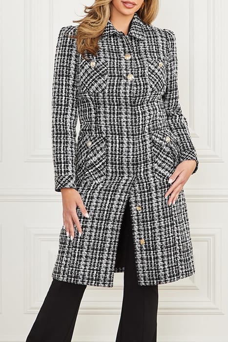MARCIANO BY GUESS MEGAN COAT CHECK BLACK AND WHIT 6