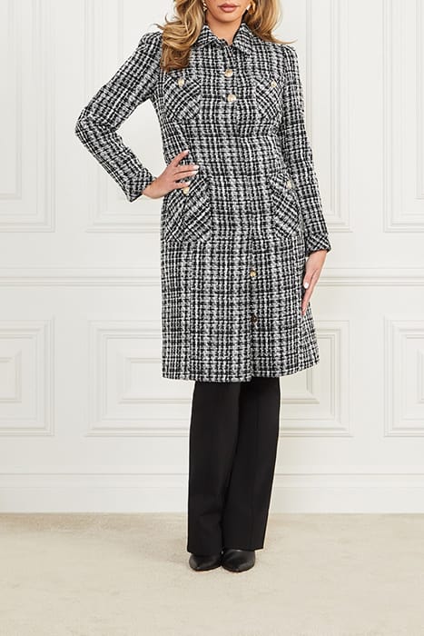 MARCIANO BY GUESS MEGAN COAT CHECK BLACK AND WHIT 8