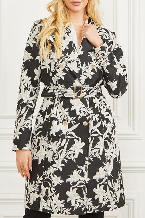 MARCIANO BY GUESS SUNBURST TRENCH BLACK PRINT 1