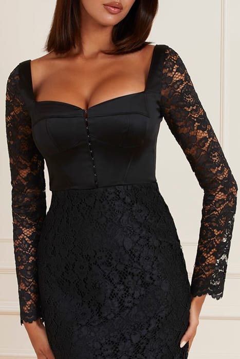 MARCIANO BY GUESS VESPER DRESS JET BLACK 10