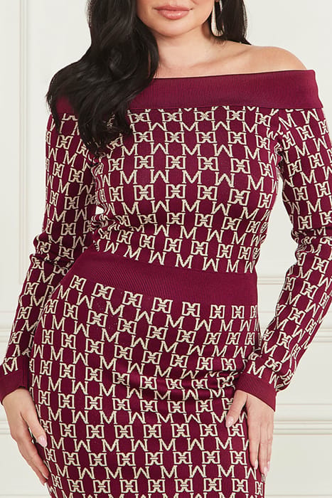MARCIANO BY GUESS ANGELINA OFF SHOULDER DRESS ALL OVER JACQU 6