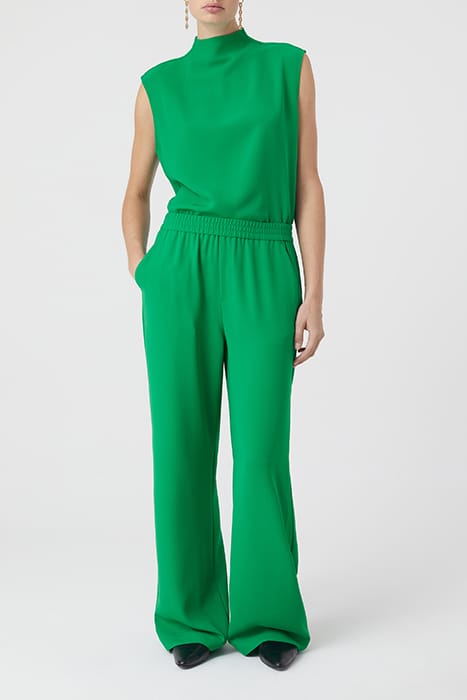 STAND-UP COLLAR TOP SHIRTS & BLOUSES GREEN PATINA 3