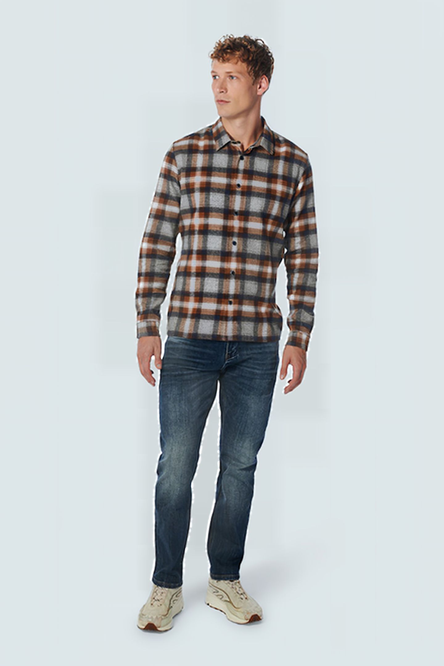 SHIRT CHECK CARAMEL 3