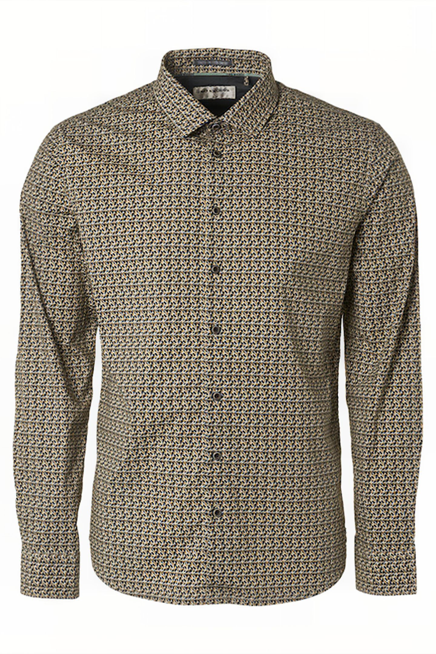 SHIRT STRETCH ALLOVER PRINTED BLACK 1