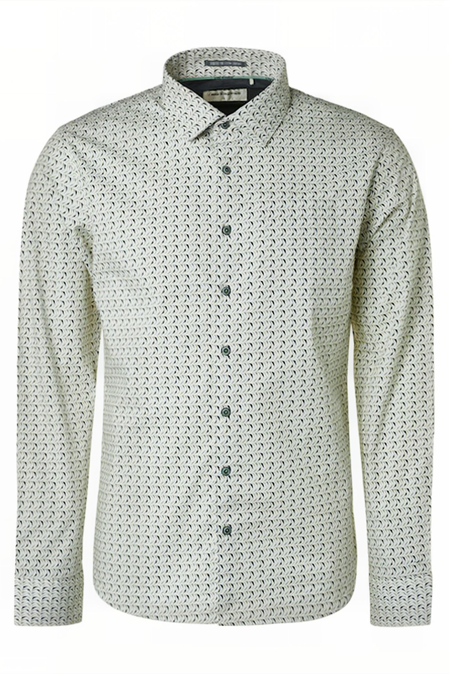 SHIRT STRETCH ALLOVER PRINTED BLACK 1