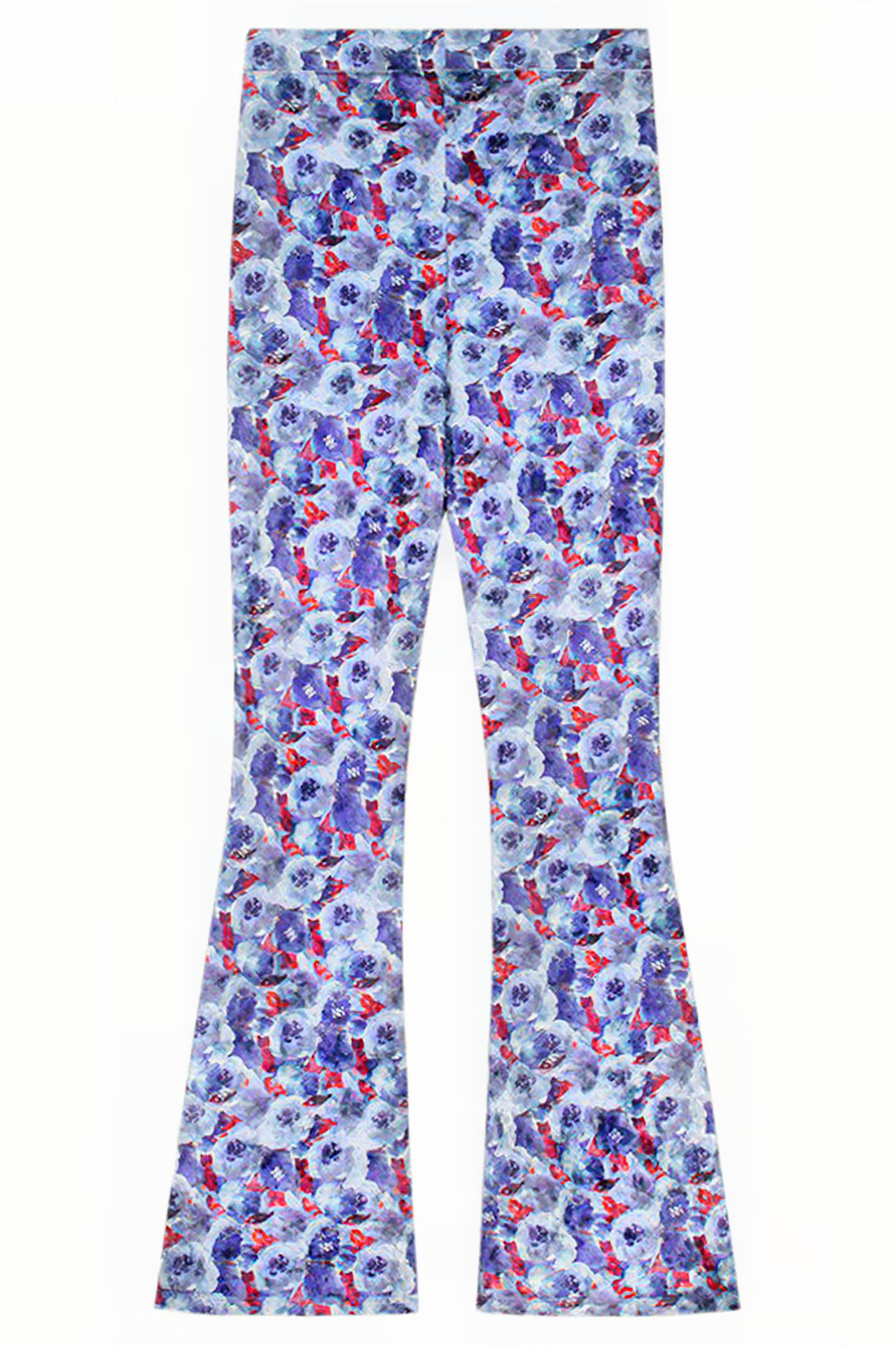 VELVET FLOWER FLARED PANTS VIOLET 3