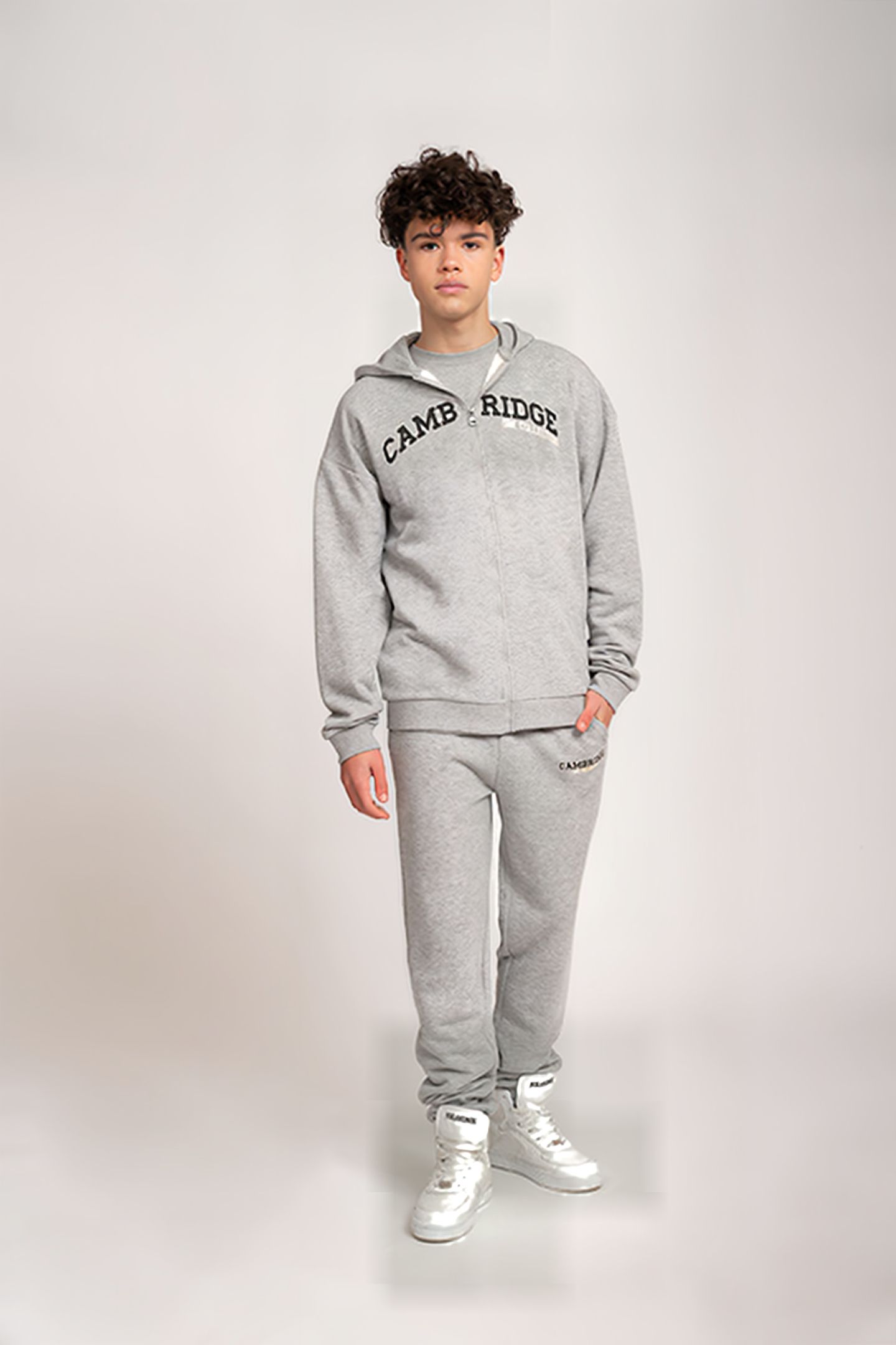 ONE CITY ZIP HOODIE LIGHT GREY MELANGE 2