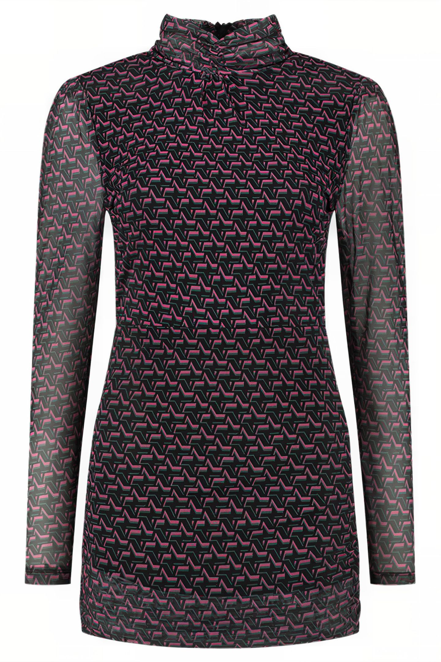 VALLY DRESS BLACK/RASPBERRY ROSE 2