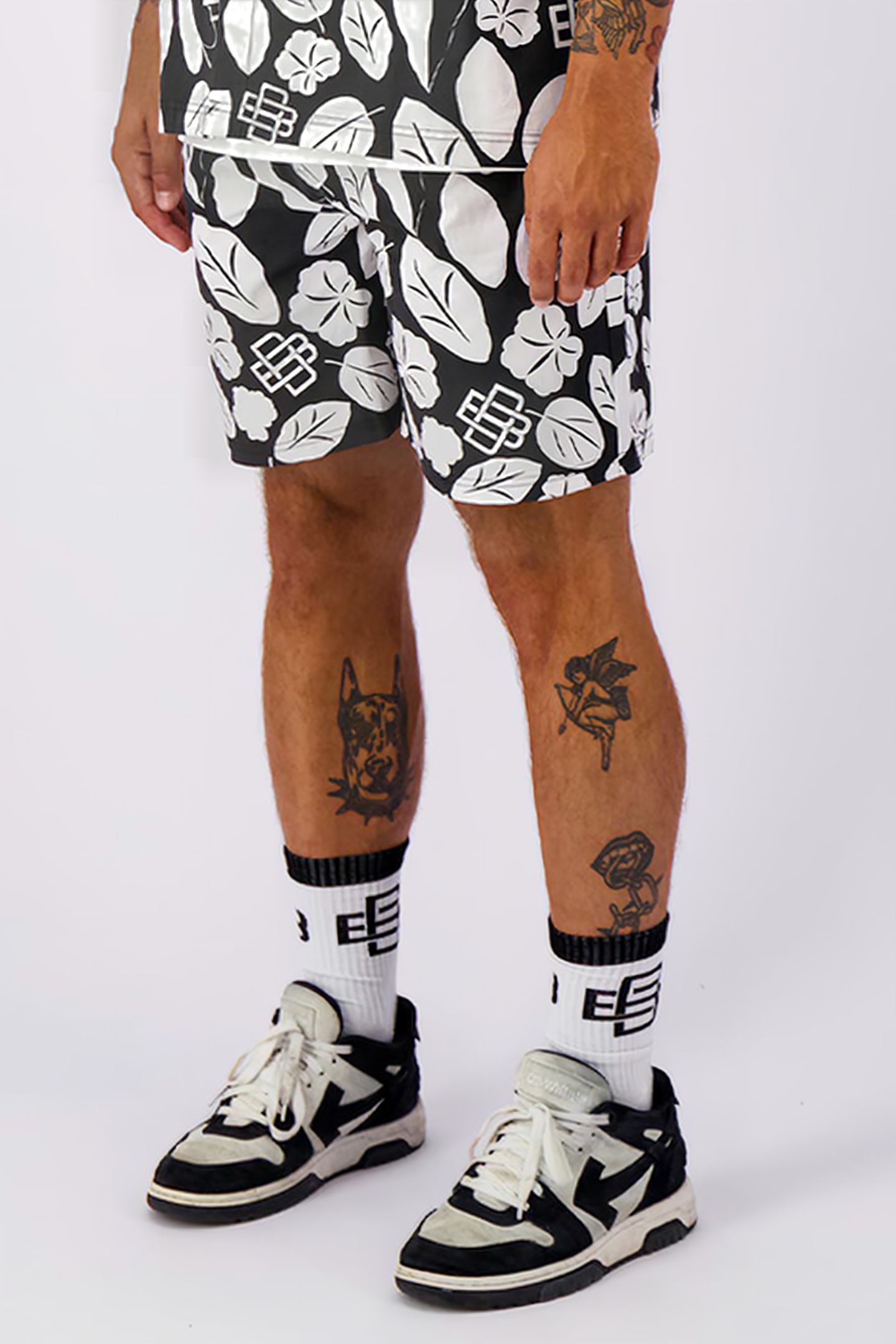 BOHEMIAN SHORTS BLACK/WHITE 1