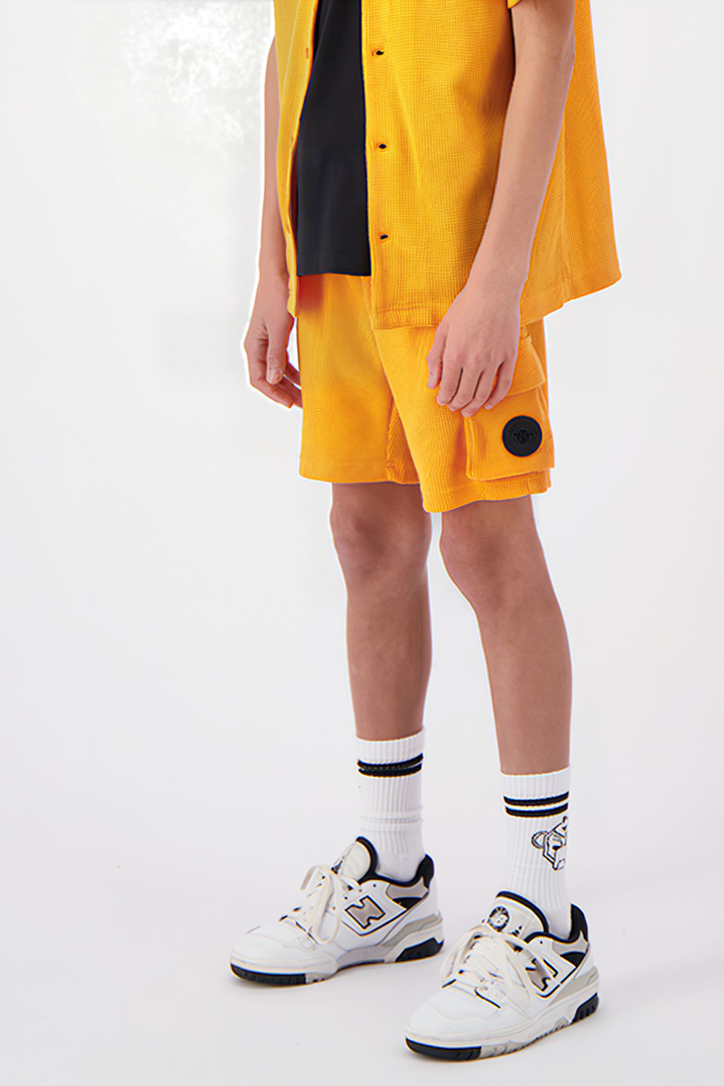 JR. WAFFLE SHORTS ORANGE 1