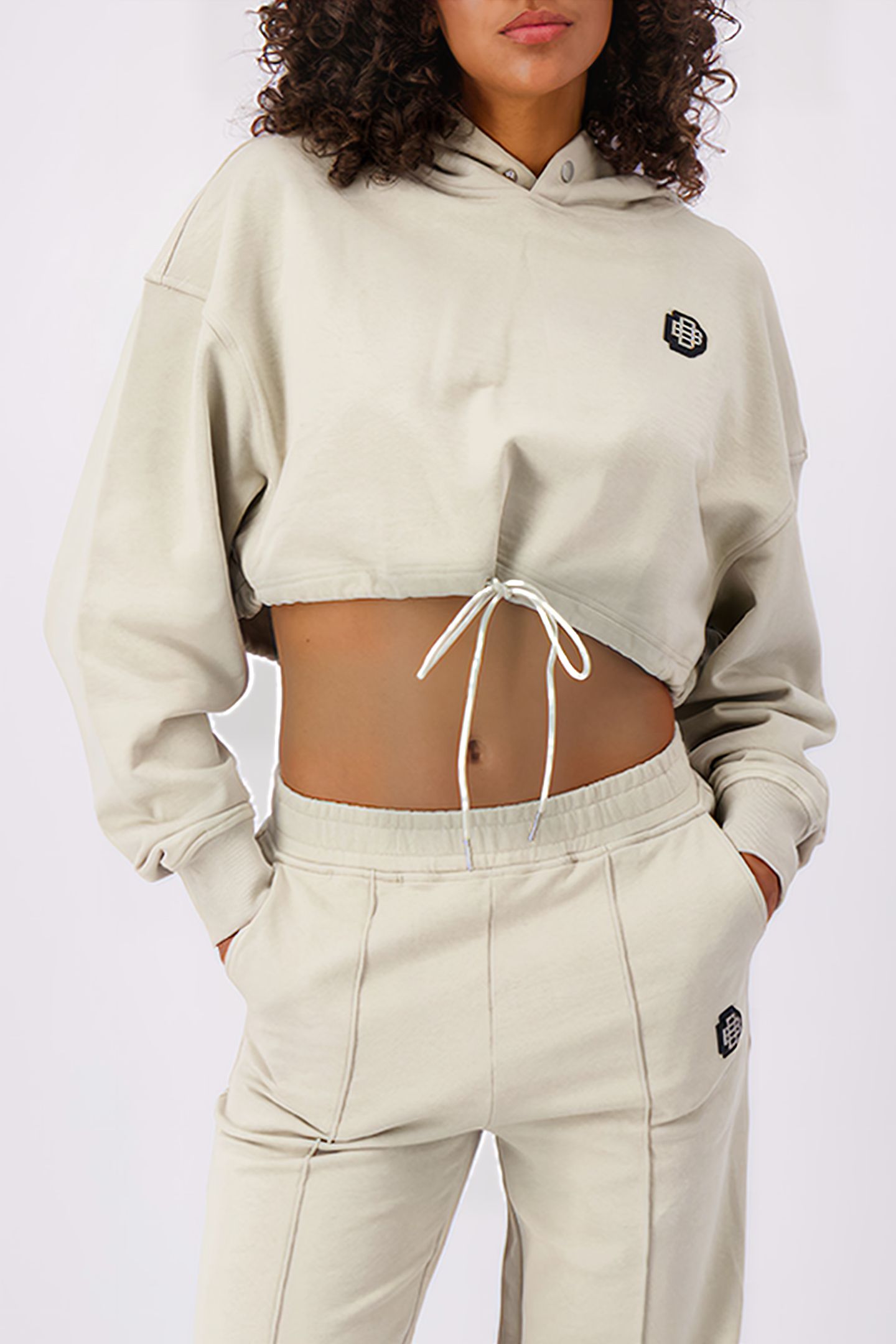 MONOGRAM HOODIE SAND 1