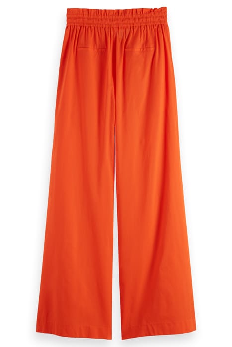 HIGH RISE COTTON VOILE PULL ON PANT CANDY RED 2