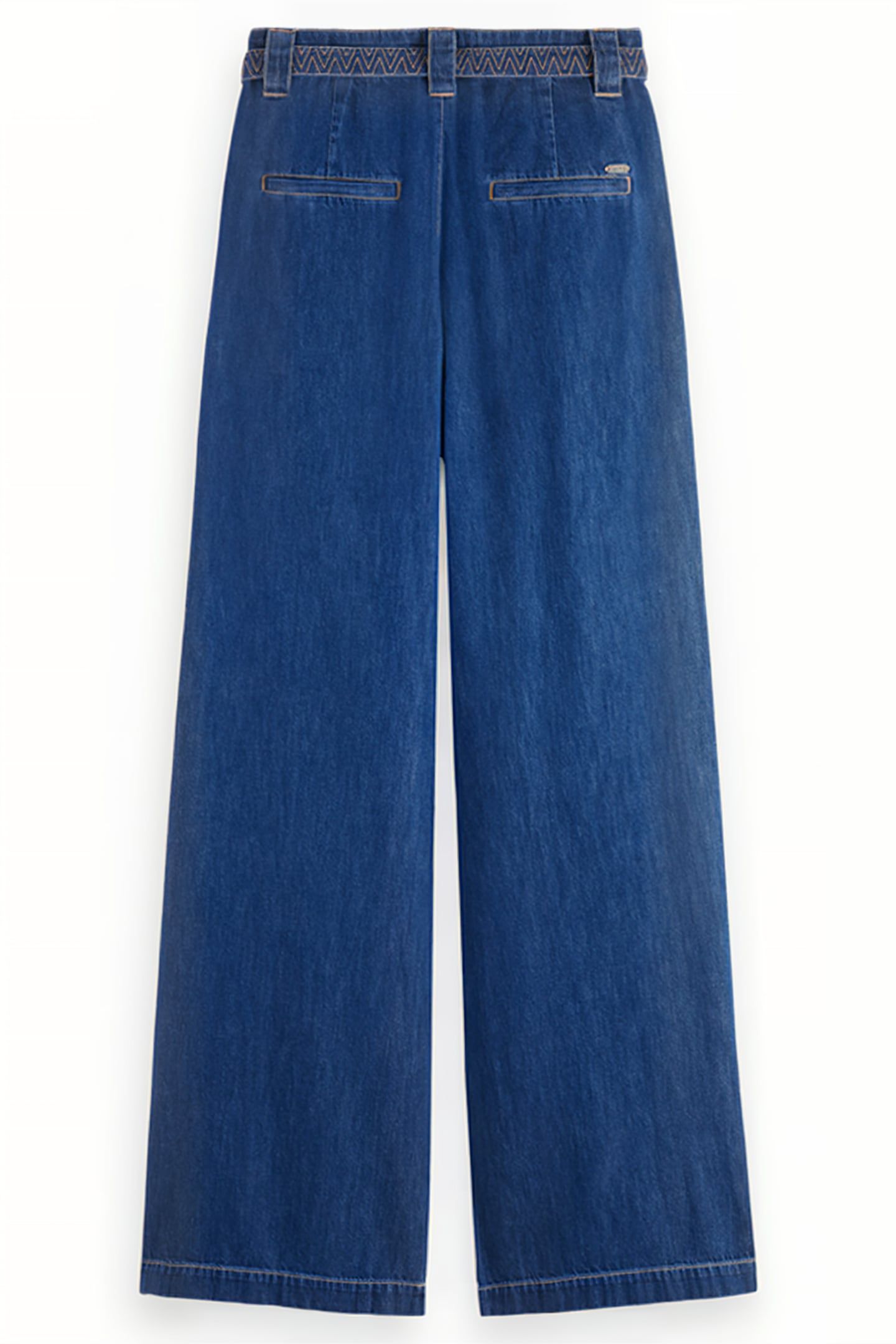 SUMMERY PANT WITH BELT - WASHED INDIGO WASHED INDIGO 5
