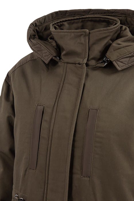 KHAKI MULTI-POCKET HOODED PARKA 5