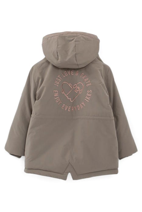 GIRLS’ 3-IN-1 KHAKI FURRY PARKA AND REVERSIBLE JACKET 2