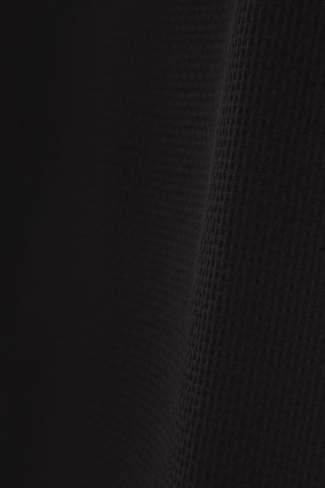 BLACK WAFFLE-KNIT DRESS WITH LETTER BANDS 10