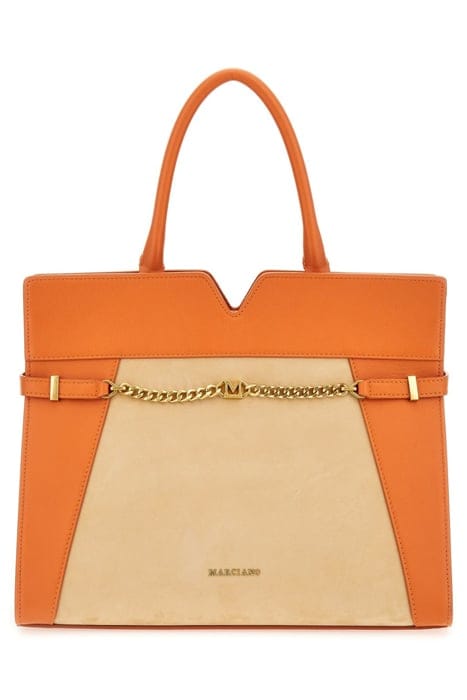 MARCIANO BY GUESS MEDIUM SATCHEL CONTR SUPERLATIVE TOTE BAG 1