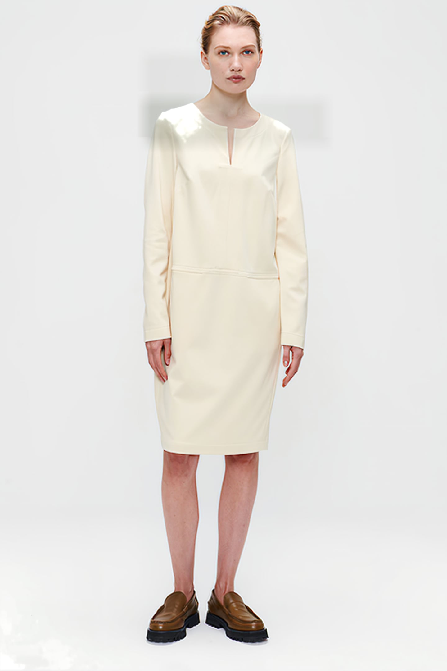 CAROL PUNTO SHIFT DRESS BUTTERMILK 1