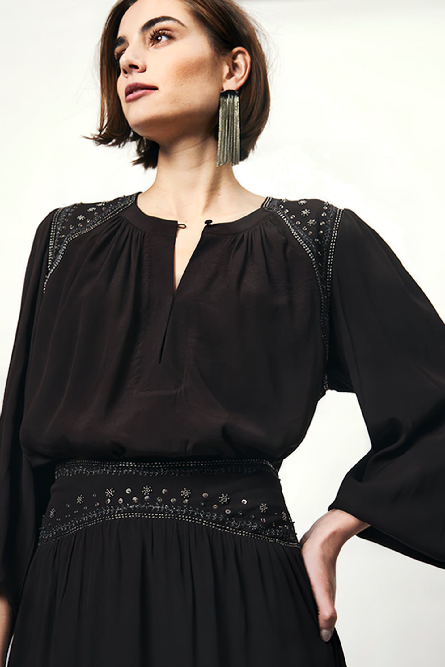 ZVI EMBELLISHED BLOUSE DARK GRAPE 4