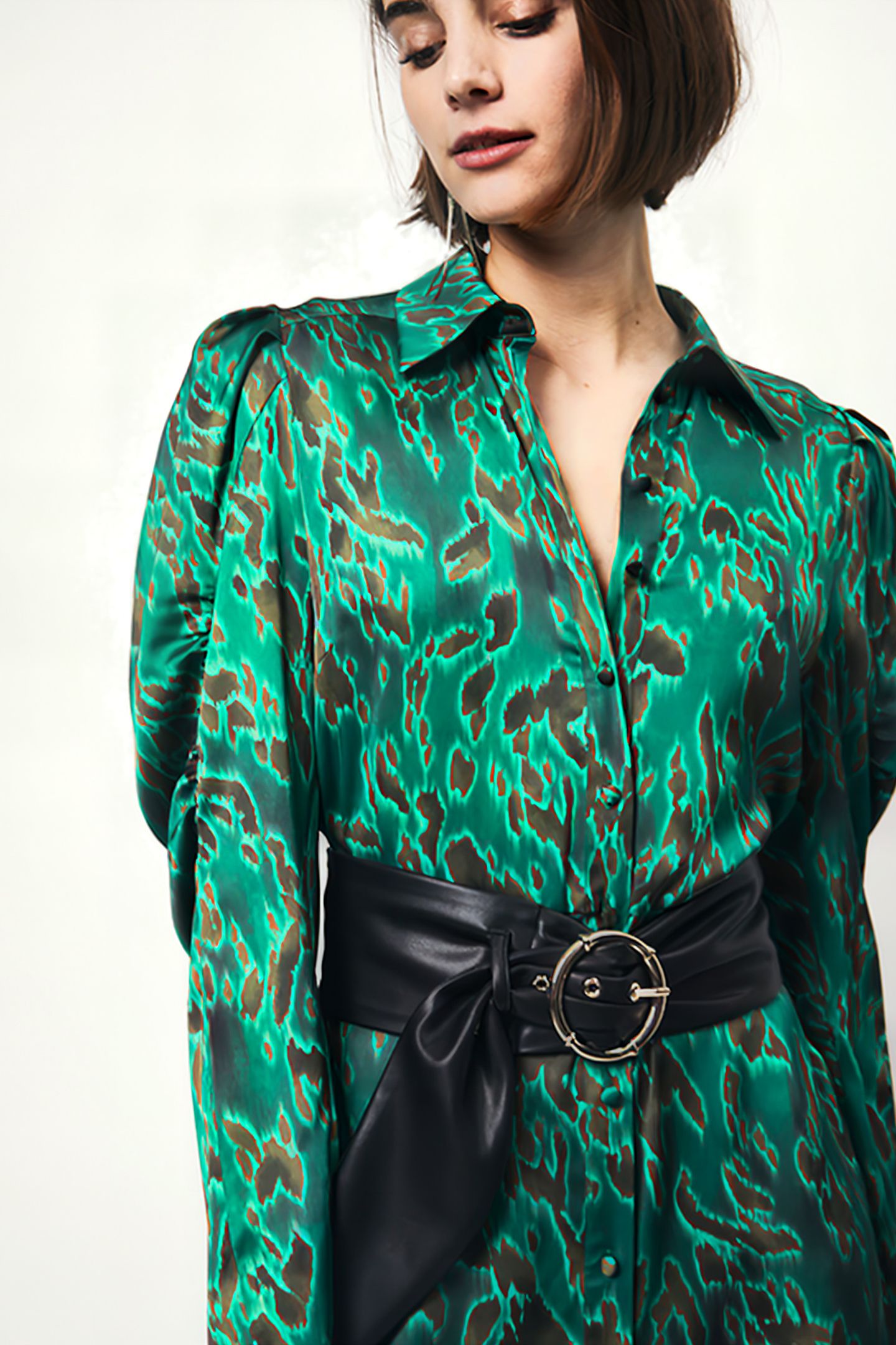 MOON PRINTED SHIRT DRESS MULTICOLOUR 4
